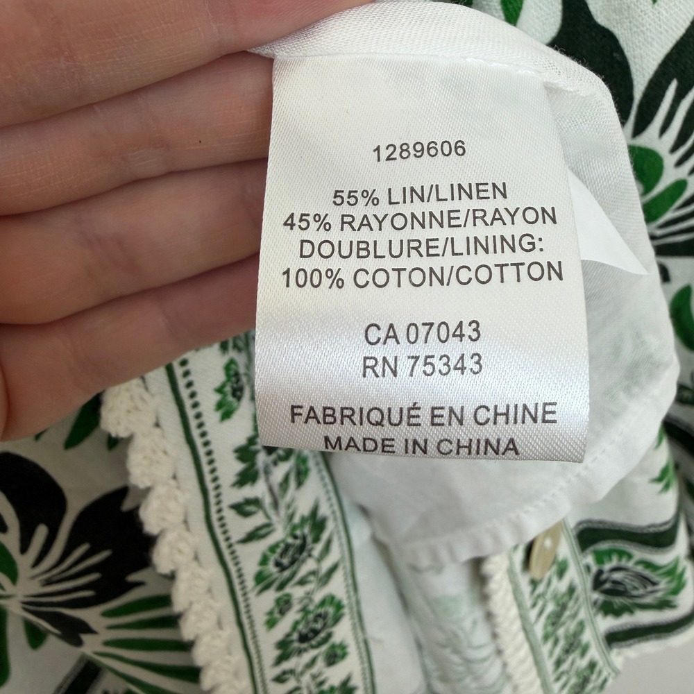 NWT Christian Lacroix Forest Soul Botanical Print Linen Blend Midi Green Dress - Picture 6 of 13